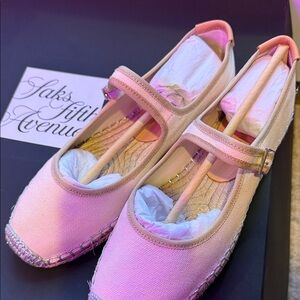 Tory Burch Mary Jane Linen Espadrilles Naturale Sz 7 NIB